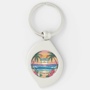 Summer Vibes Tropical Notebook Key Ring
