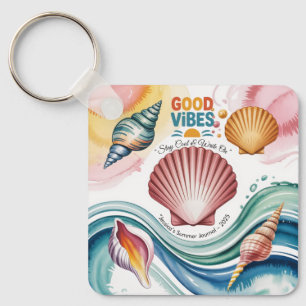 Summer Vibes Tropical Notebook Key Ring