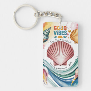 Summer Vibes Tropical Notebook  Key Ring