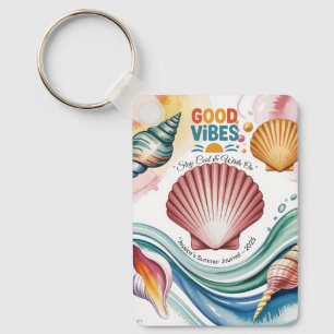 Summer Vibes Tropical Notebook Key Ring