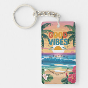 Summer Vibes Tropical Notebook Key Ring