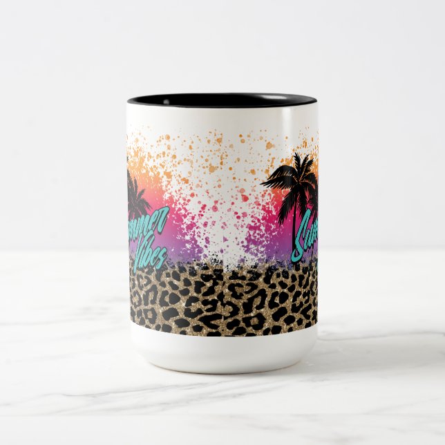 Summer Vibes Two-Tone Coffee Mug (Center)