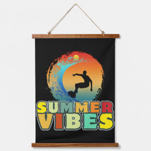 summer vibes vacation beach surfing surfer hanging tapestry