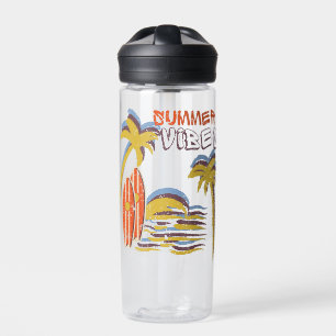Summer Vibes Vacation Vintage Water Bottle