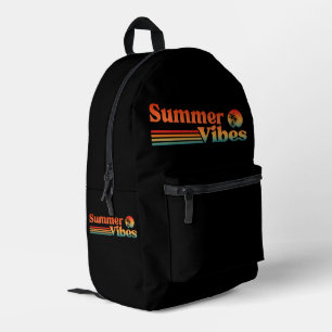 SUMMER VIBES VINTAGE SUNSET VACATION PRINTED BACKPACK