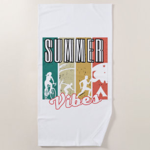 Summer Vibes.w Beach Towel