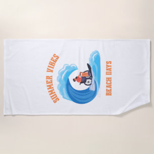Summer Vibes Wheelchair  Beach Towel