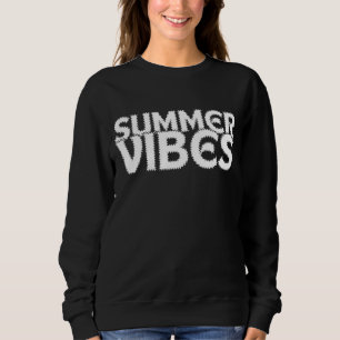 SUMMER VIBES WHITE TYPOGRAPHY SWEATSHIRT
