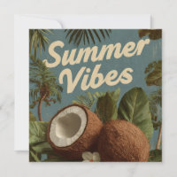 "Summer Vibes" with Coconuts and Tropical Foliage