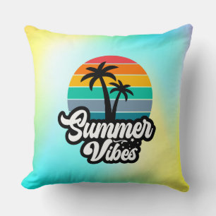 Summer Vibes with Palm Trees Design Cushion