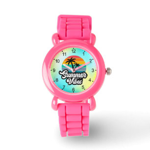 Summer Vibes with Palm Trees Design Watch