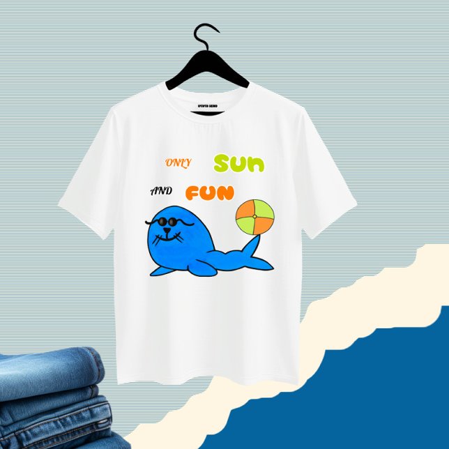 Summer vibes with seal T-Shirt (Creator Uploaded)