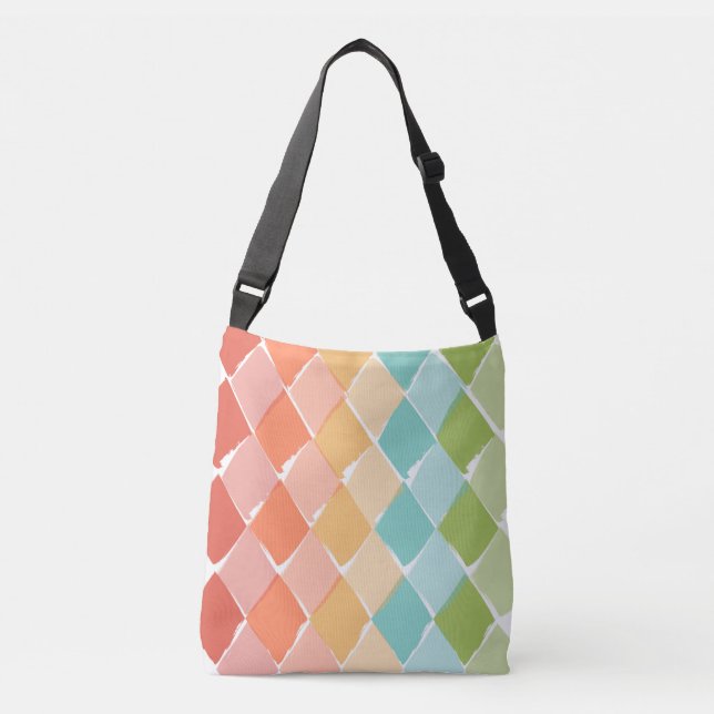 Summer vibrant colours pattern  crossbody bag (Front)