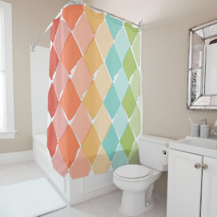 Summer vibrant colours pattern  shower curtain