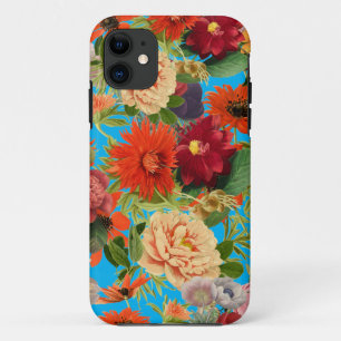 Summer vintage garden happy flowers pattern iPhone 11 case