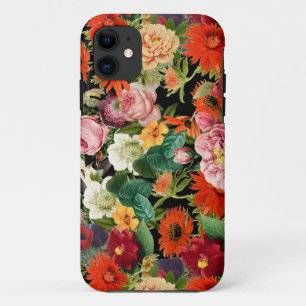 Summer vintage garden happy flowers pattern  iPhone 11 case