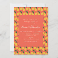 Summer Vintage Lemons in Orange Bridal Shower