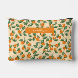 Summer Vintage Oranges Boho Fruit Personalised Accessory Pouch