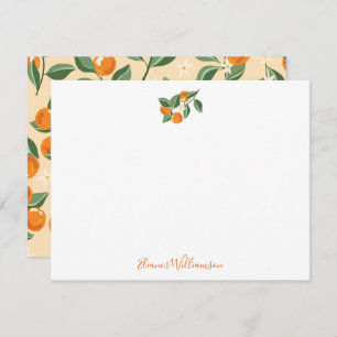Summer Vintage Oranges Boho Nature Personalised Card