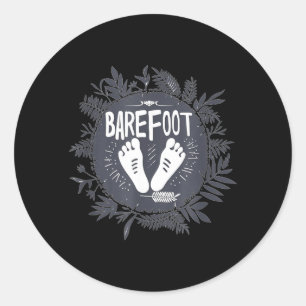Summer walking for Barefoot Lovers Outfit Classic Round Sticker