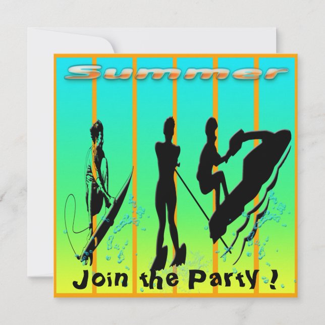 Summer - Water Sports Invitation (Front)