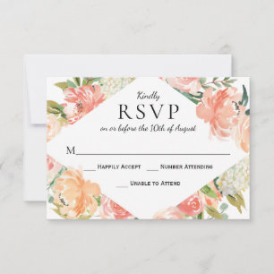 Summer Watercolor Floral Medley RSVP Card