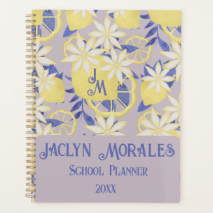 Summer Watercolor Lavender Lemon Floral Planner