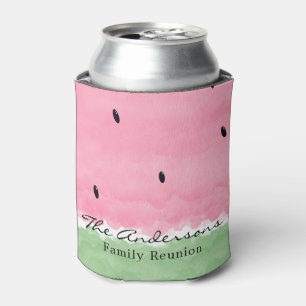 Summer Watercolor Watermelon Family Reunion Can Cooler