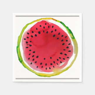 Summer Watercolor Watermelon Napkin
