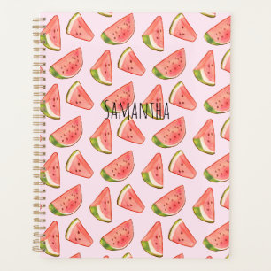 Summer Watercolor Watermelon Slices Planner