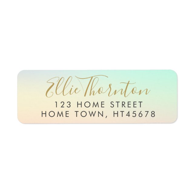 Summer Watercolour Return Address Label (Front)