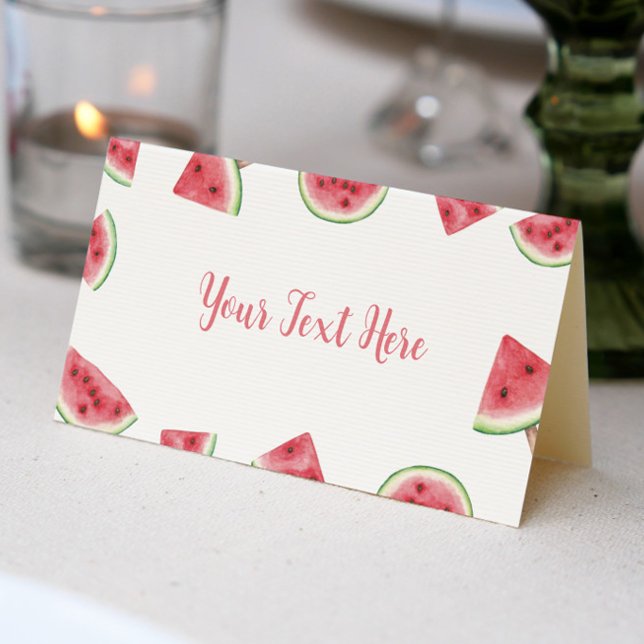 Summer Watermelon Birthday Place Card (Creator Uploaded)