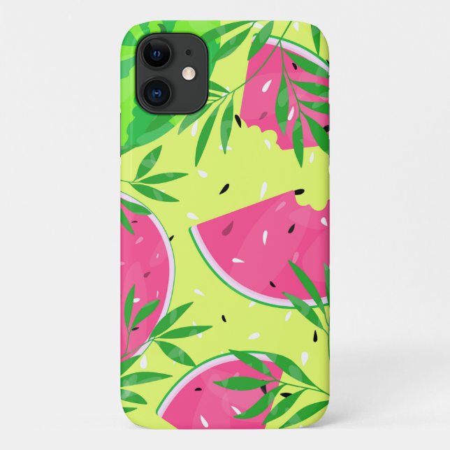 Summer Watermelon Branches Seeds Bright Tropical Case-Mate iPhone Case (Back)
