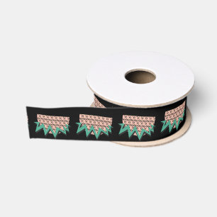 Summer Watermelon Geometrical Shapes Fruit Grosgrain Ribbon