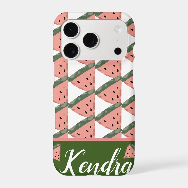 Summer Watermelon Illustration Pattern Monogram (Back)