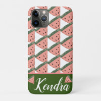 Summer Watermelon Illustration Pattern Monogram