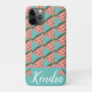 Summer Watermelon Illustration Pattern Monogram iPhone 11 Pro Case