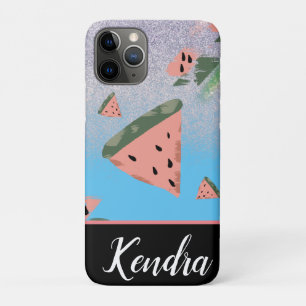 Summer Watermelon Illustration Pattern Sparkle iPhone 11 Pro Case