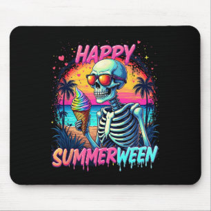 Summer Watermelon Jack-o-lantern Happy Summerween Mouse Pad