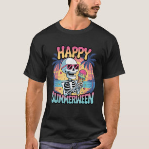 Summer Watermelon Jack o lantern Happy Summerween T-Shirt