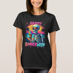 Summer Watermelon Jack-o-lantern Happy Summerween  T-Shirt