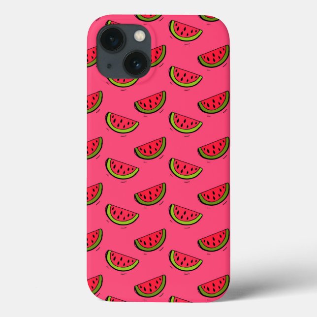 Summer Watermelon on Pink Pattern Case-Mate iPhone Case (Back)