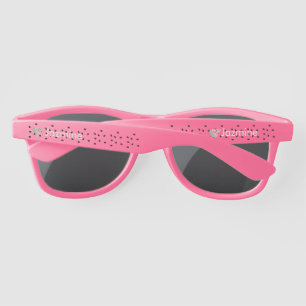 Summer Watermelon Pink Monogrammed Tropical Name Sunglasses