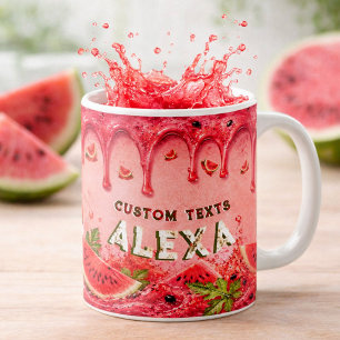 Summer Watermelon Retro Party Fruit Favour Custom Coffee Mug