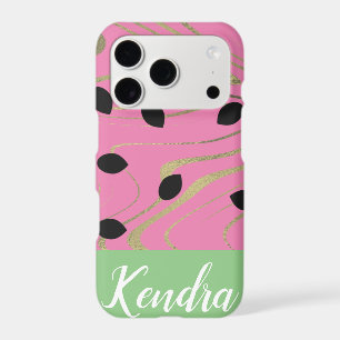Summer Watermelon Seed Gold Swirl Illustration