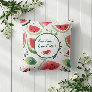 Summer Watermelon Throw Pillow