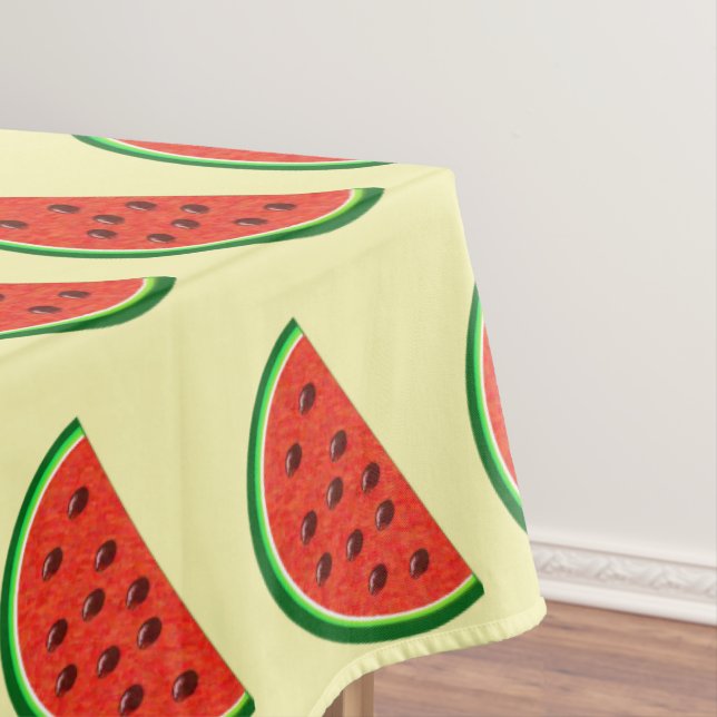 Summer Watermelon Yellow Tablecloth Home Decor  (In Situ)