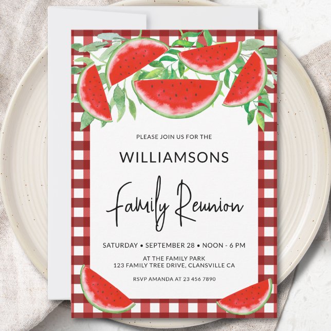 Summer Watermelons Family Reunion  Invitation (Creator Uploaded)