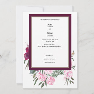 Summer wedding invitation