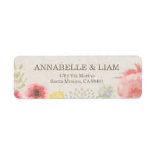 Summer Wedding Invitation Address Label Return Address Label